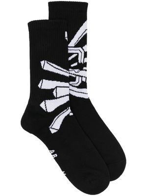A BETTER MISTAKE Unchained patterned-jacquard socks - Black