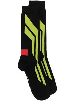 A BETTER MISTAKE Viper colour-block socks - Black