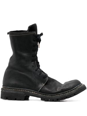 A Diciannoveventitre lace-up combat boots - Black