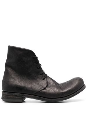 A Diciannoveventitre round-toe leather boots - Brown