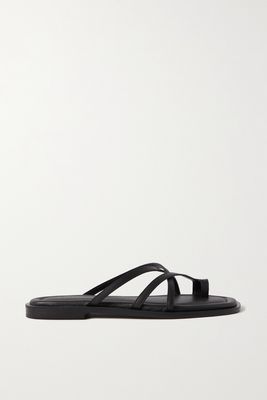 A Emery - Avery Leather Sandals - Black