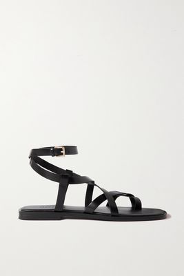 A Emery - Evia Leather Sandals - Black