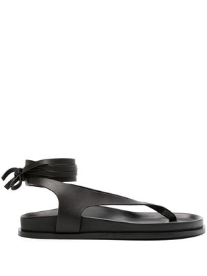 A.EMERY Shel leather sandals - Black