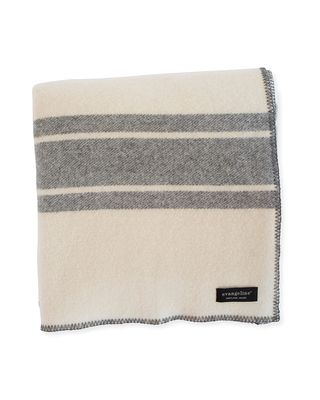 A Frame Merino Wool Blanket, Classic Gray