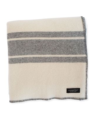 A Frame Merino Wool King Blanket, Classic Gray