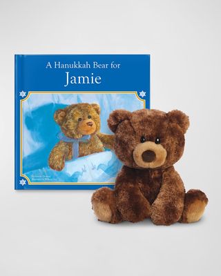 A Hanukkah Bear For Me Personalized Book with Bear Gift Set