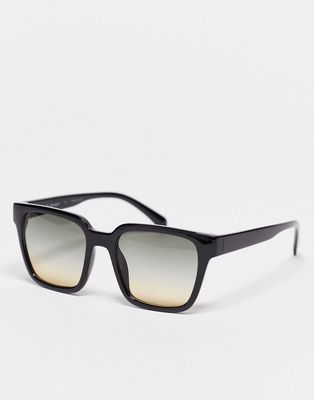 A J Morgan classic square sunglasses in black