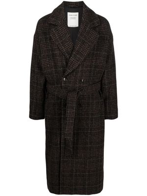 A Kind of Guise check-pattern virgin-wool double-breasted coat - Black