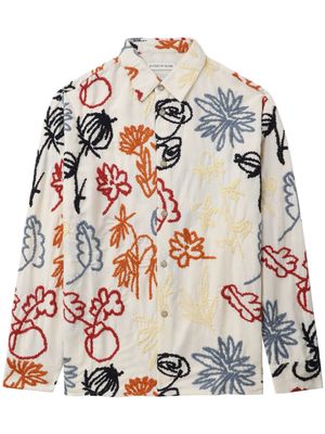 A Kind of Guise embroidered-design cotton-blend shirt - White
