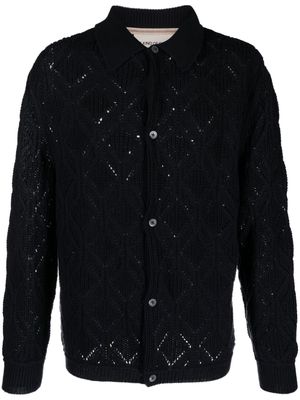 A Kind of Guise Per Knit wool blend polo jacket - Blue
