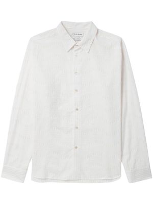 A Kind of Guise ribbed-detailing cotton shirt - White