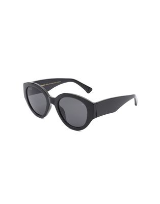 A.Kjaerbede Big Winnie round cat eye sunglasses in black