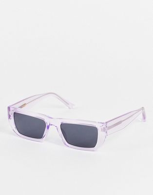 A.Kjaerbede Fame square sunglasses in lavender transparent-Purple