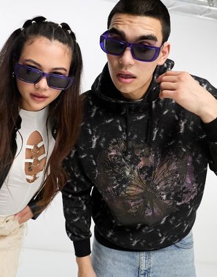 A.Kjaerbede Fame square sunglasses in purple transparent