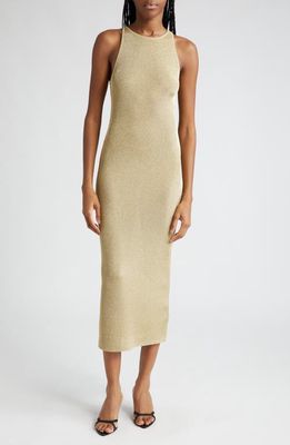 A. L.C. Ashley Sleeveless Sweater Dress in Bright Gold