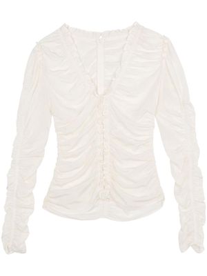 A.L.C. Beckett ruffled silk blouse - White
