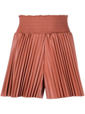 A.L.C. Bondi vegan leather shorts - Brown