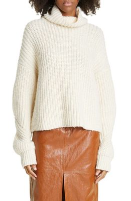 A.L.C. Clayton Crossover Back Turtleneck Wool & Alpaca Blend Sweater in Natural