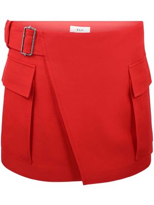 A.L.C. Conan asymmetric wrap miniskirt - Red