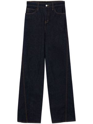 A.L.C. contrast-stitching cotton straight-leg jeans - Blue