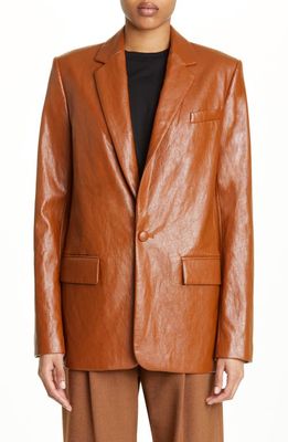 A.L.C. Dakota Faux Leather Blazer in Cognac