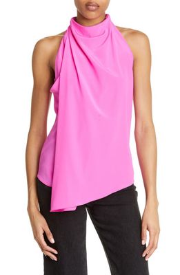 A. L.C. Erin Mock Neck Sleeveless Blouse in Hot Pink