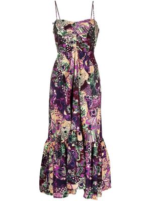 A.L.C. floral-print flared dress - Multicolour