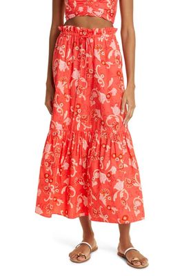 A. L.C. Francis Floral Cotton Maxi Skirt in Calla Multi