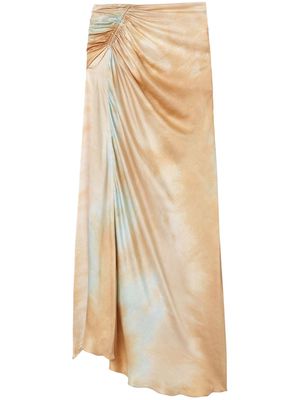 A.L.C. Grace tie-dye gathered skirt - Neutrals