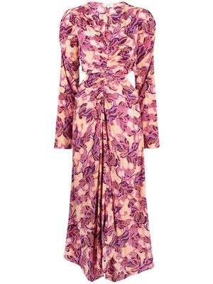 A.L.C. Mona floral-print flared dress - Multicolour