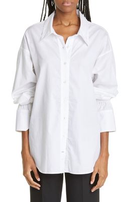 A.L.C. Monica Cotton Poplin Button-Up Shirt in White
