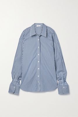 A.L.C. - Monica Oversized Striped Cotton-poplin Shirt - Blue