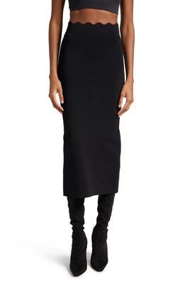 A. L.C. Quincy Knit Midi Skirt in Black