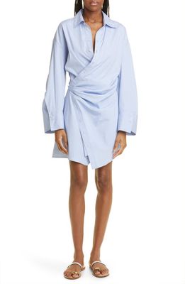 A. L.C. Rachel Long Sleeve Shirtdress in Chelsea Blue/White