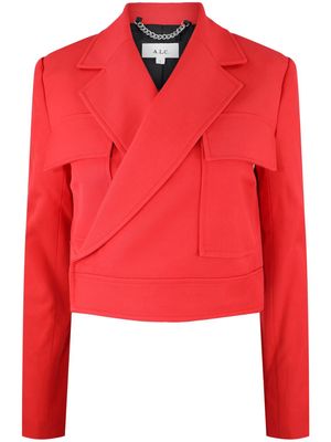 A.L.C. Reeve asymmetric cropped blazer - Red