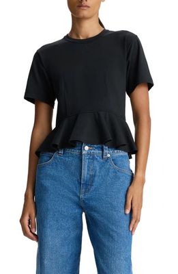 A. L.C. Roxy Peplum T-Shirt in Black