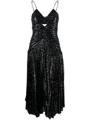 A.L.C. sequin-embellished sleeveless midi dress - Black