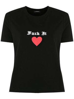 À La Garçonne Fuck It print T-shirt - Black