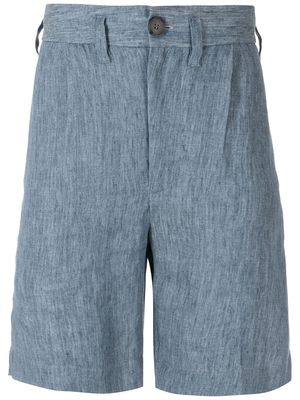 À La Garçonne linen tailored shorts - Blue