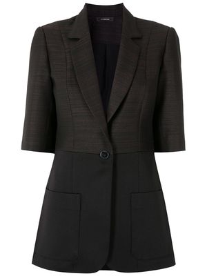 À La Garçonne tailored 3/4 sleeves blazer - Brown