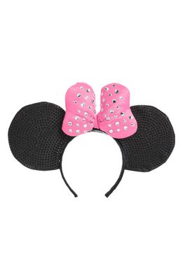 A Leading Role x Disney Kids' Minnie Mouse Crystal Embellished Headband in Pink