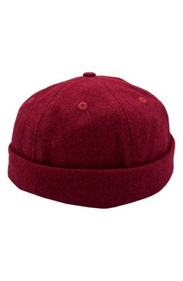 A Life Well Dressed Adjustable Brushed Cotton Beanie in Burgundy 