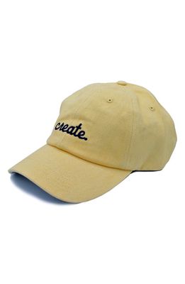A Life Well Dressed Create Statement Baseball Cap in Mustard/Navy