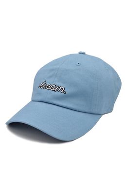 A Life Well Dressed Dream Statement Baseball Cap in Sky/White
