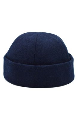 A Life Well Dressed Wool Blend Adjustable Beanie in Navy