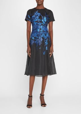 A-Line Jacquard Cocktail Dress