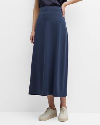 A-Line Jersey Maxi Skirt