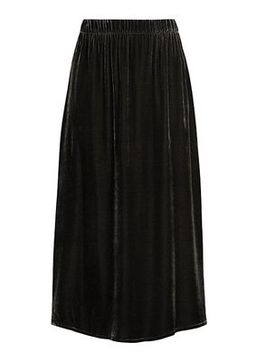 A-Line Velvet Skirt
