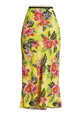 A-Lister Floral Slip Midi Skirt