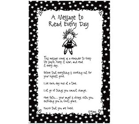 A Message To Read Every Day 6x9 Wood Plaque - M arci Art